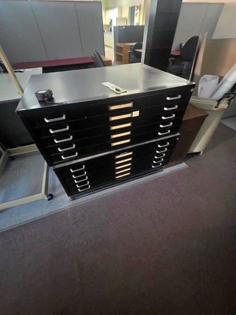 10 Drawer Flat Metal File Cabinet