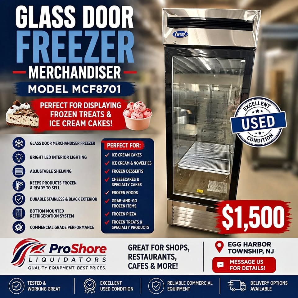 GLASS DOOR FREEZER MERCHANDISER