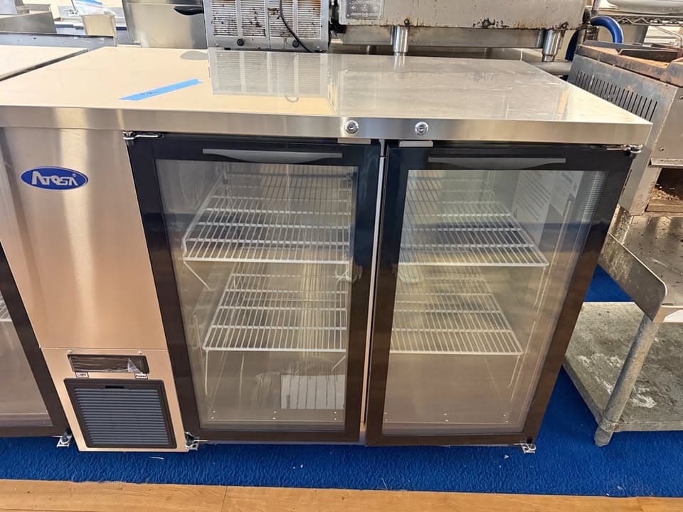 Scratch and Dent ATOSA 48" GLASS DOOR BACK BAR COOLER SHALLOW DEPTH