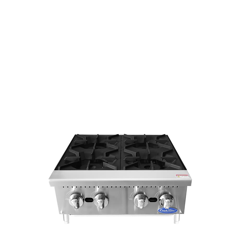 CookRite ACHP-4 — 24″ Four (4) Burner Hot Plate