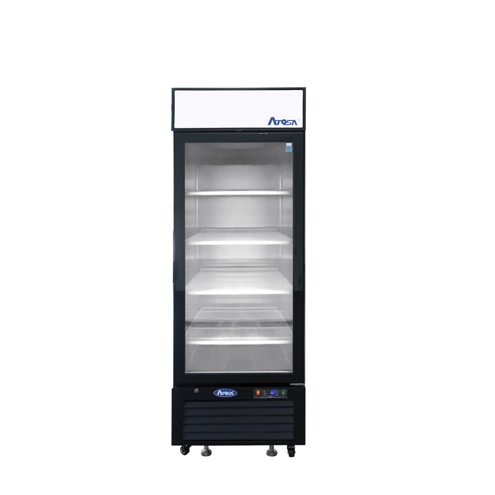 Atosa MCF8720GRL — Black Cabinet One (1) Glass Door Merchandiser Freezer