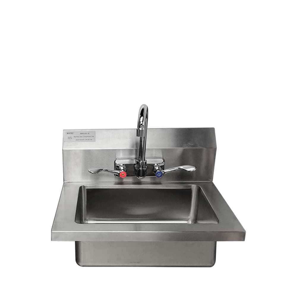 MixRite MRS-HS-18 — 18″ Hand Sink with Wrist Blade Handles