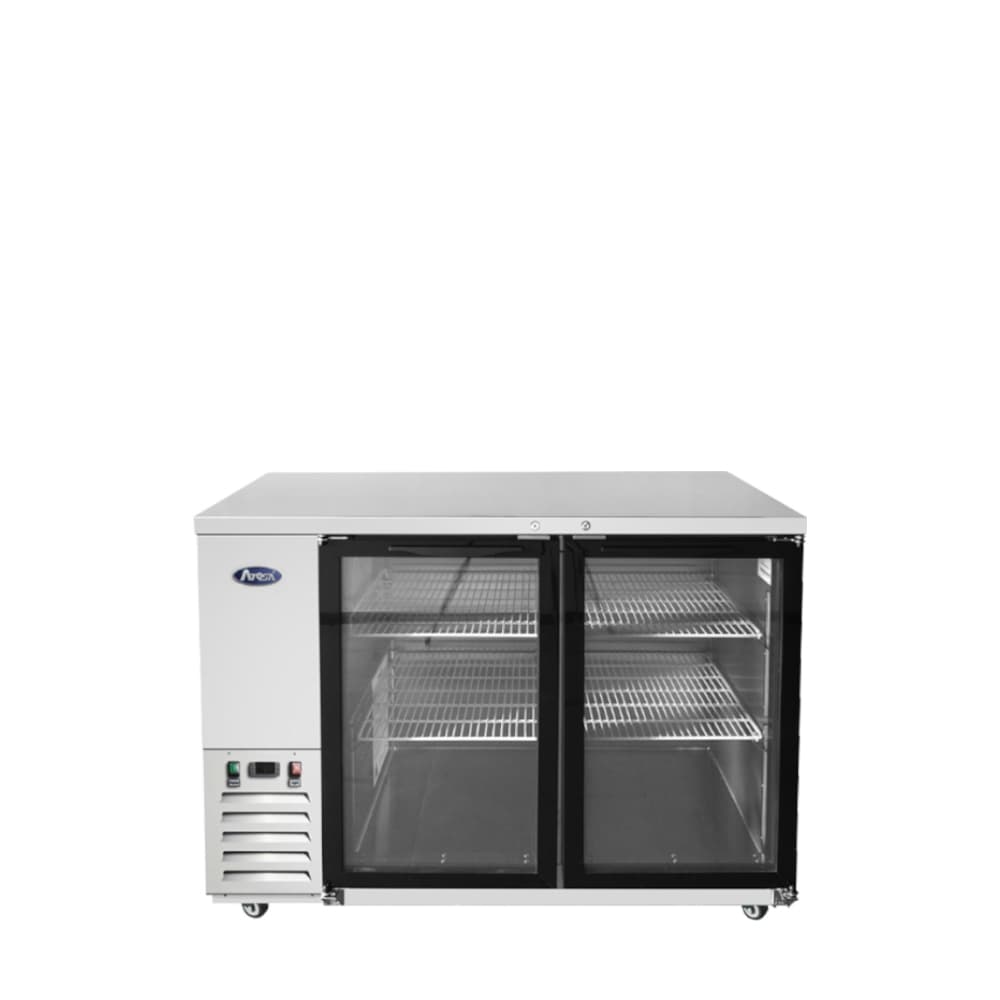 Atosa SBB48GGRAUS1 — 48″ Shallow Depth Back Bar Cooler with Glass Doors