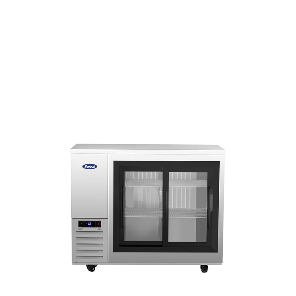 Atosa SBB48SGGRAUS1 – 48″ Shallow Depth Back Bar Cooler with Glass Sliding Doors