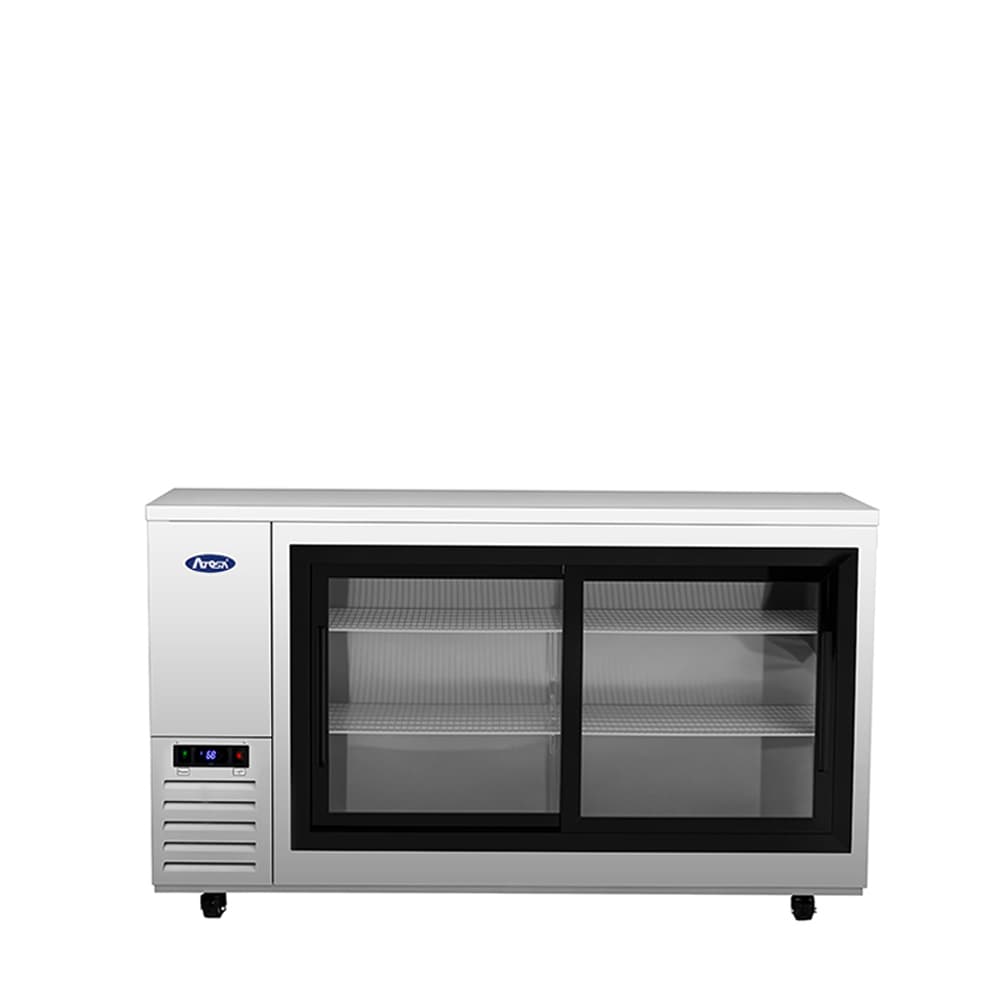 Atosa SBB69SGGRAUS1 – 69″ Shallow Depth Back Bar Cooler with Glass Sliding Doors