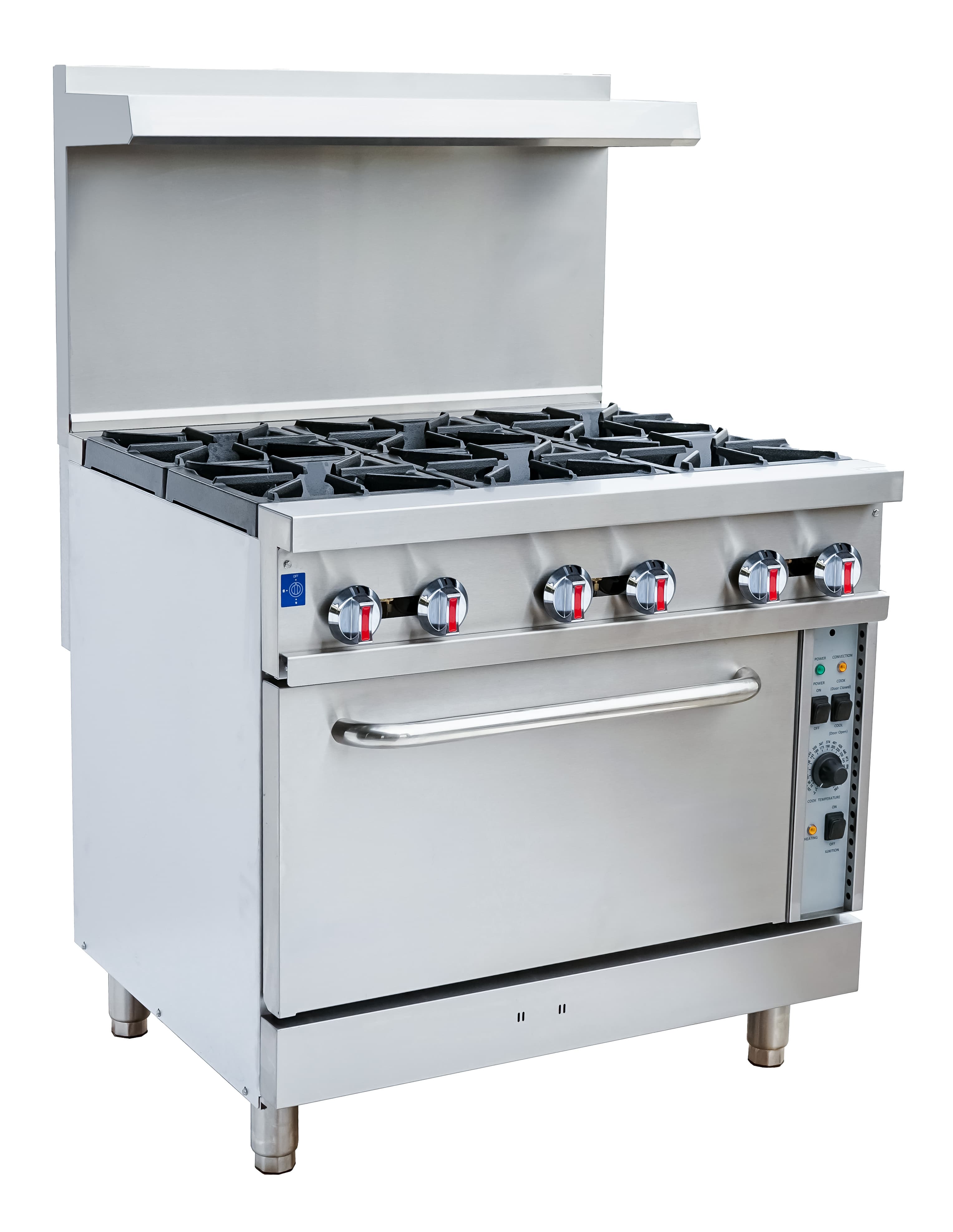 Serv-Ware SGR-6B-C - 6 Burner 36" Range/Convection