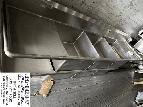 Pro Shore 3SG-242414LR24 — Three Compartment Sink, 120" Width — Used commercial restaurant equipment for sale
