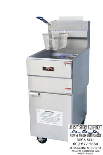 Copper Beech CBF-40 — Gas Floor Model Fryer, 40 lb. Fat Capacity — Used commercial restaurant equipment for sale