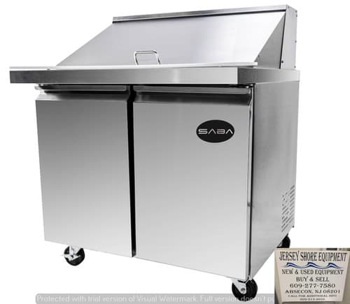 Saba 60" Mega Commercial Sandwich Prep Table — 24 Pan Capacity — Used commercial restaurant equipment for sale