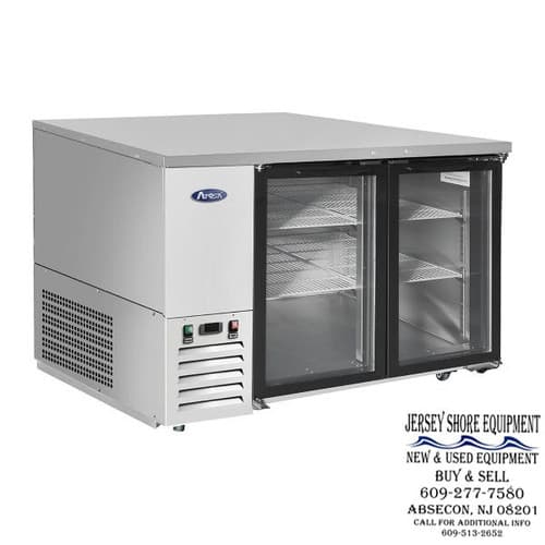 Atosa MBB59GGR — Glass Door Bar Cooler, Stainless Steel Inside & Out — Used commercial restaurant equipment for sale