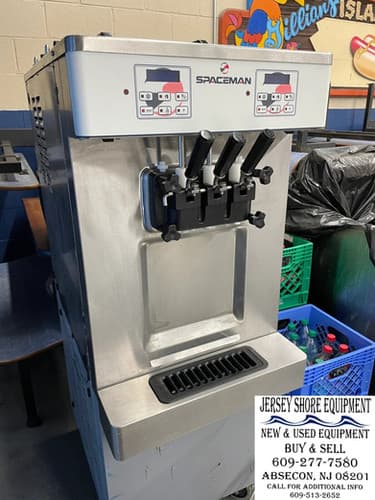 Spaceman 6250 AC — 3 Flavor Gravity Fed Air Cooled Ice Cream Maker — Used commercial restaurant equipment for sale