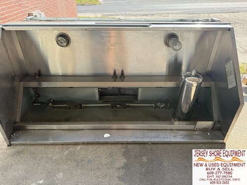 Accurex 76" x 35" x 24" Commercial Kitchen Hood — Fan & Ansul Tank Included — Used commercial restaurant equipment for sale
